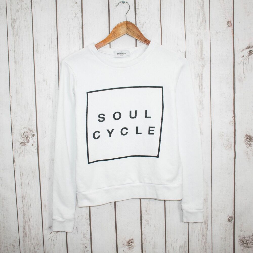 SOULCYCLE Fleece Crew Sweatshirt Sweater White Size XS